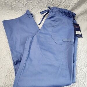 Cherokee Modern Classic Size Small Workwear Comfort Blue Work Pants Nursing